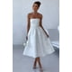 thumbnail image 4 of Vestido de cóctel EEMEII 2025, corte A, sin tirantes, color champán, talla grande, 4 of 6