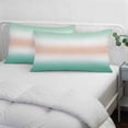thumbnail image 4 of Teal Green Cream Ombre Throw Pillow Cover 20 x 26 Inch Decorative Pillow Cover Gradient Aesthetic Farmhouse Lumbar Pillowcase Seasonal Rectangle Cushion Case for Couch Sofa Bed Living Room, 4 of 9
