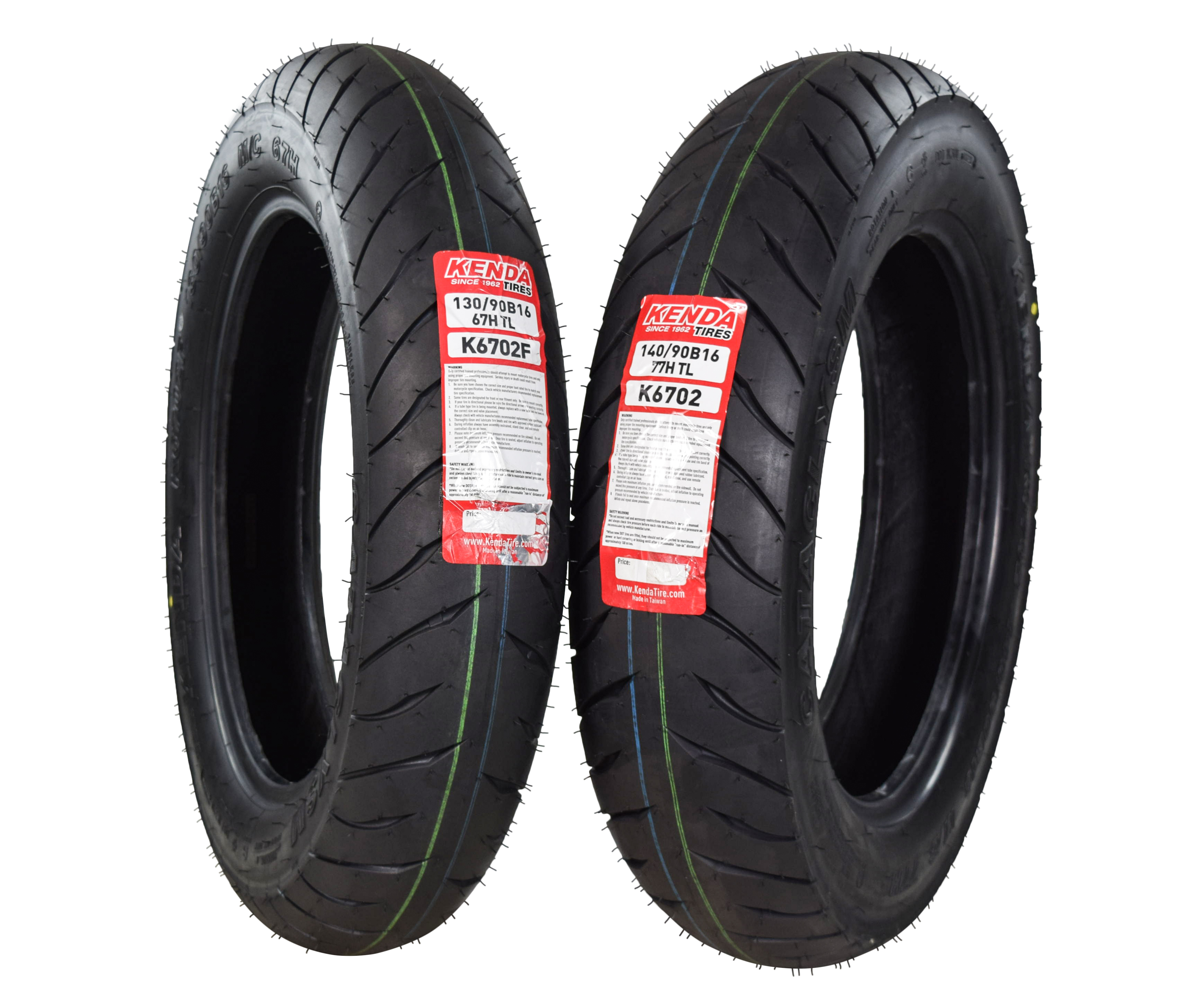 Kenda 130/90B16 Front 140/90B16 Rear Cataclysm Bias Motorcycle Cruiser Tire Set