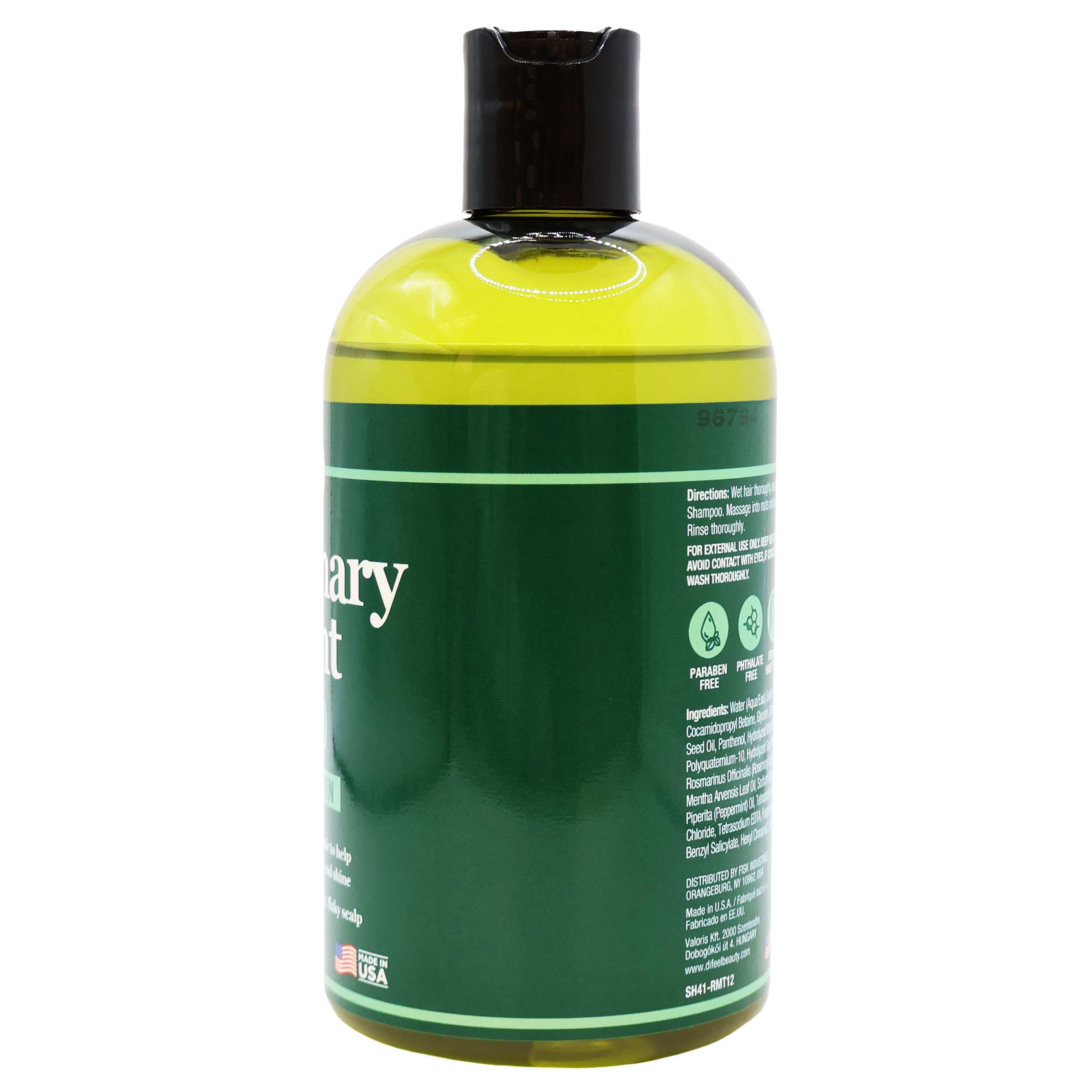 Difeel Rosemary and Mint Hair Shampoo 12 Oz., Pack of 6
