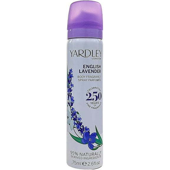 Yardley of London Refreshing Body Spray for Women, English Lavender, 2.6 Oz