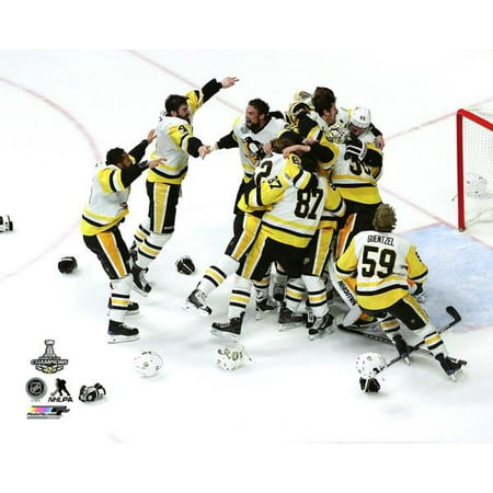 Pittsburgh Penguins Framed Photos - The Pittsburgh Penguins celebrate winning Game 6 of the 2017 Stanley Cup Finals Photo Print