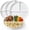 8in, variant on Ceramic Divided Plates Set of 4 - Large 3 Compartment Portion Control Plates for Adults Kids, Bariatric Dinner Plates for Balanced Meal Prep, Microwave Dishwasher Freezer Safe, White