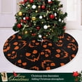 thumbnail image 6 of FMSHPON Orange Evil Spooky Xmas Christmas Tree Skirt Stand Mat for Holiday Party Decoration Indoor Outdoor 48 inches, 6 of 6