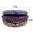 thumbnail image 2 of TK1831 - IP Black(Ion Plating) Stainless Steel Ring with Top Grade Crystal  in Multi Color Size 6, 2 of 4