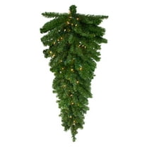 Northlight 52" Prelit Canadian Pine Artificial Christmas Teardrop Swag - Clear Lights