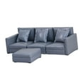 thumbnail image 3 of Milaget 1/12 Scale 3 Seater Sofa Miniature Furniture for Handcraft Life Scene Layout gray, 3 of 9