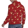 thumbnail image 6 of Fotbe Men's Hoodie with Reindeer Faces Festive Red Pattern - Kangaroo Pocket Pullover Hooded Sweatshirt, Perfect for Daily Wear, Travel, and Home-X-Large, 6 of 7