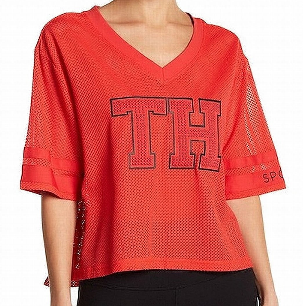 Tommy Hilfiger Tommy Hilfiger NEW Red Cropped Women's Large L Varsity
