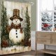 thumbnail image 5 of CaiYueKe Christmas Shower Curtain Waterproof Fabric Holiday Bathroom Decor with Festive Patterns Snowman Themed Polyester Curtain for Seasonal Home Decoration, 5 of 7