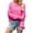 Hot Pink, variant on IROINNID Pullover Sweater for Women Knit Fall Winter Warm Loose Fit Short Pullover Long Sleeve Sweater,Gray