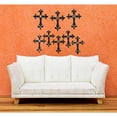 thumbnail image 6 of Urbalabs Western Cast Iron Wall Hanging Rustic Red Bling Concho Cross Fleur De Lis, 6 of 7