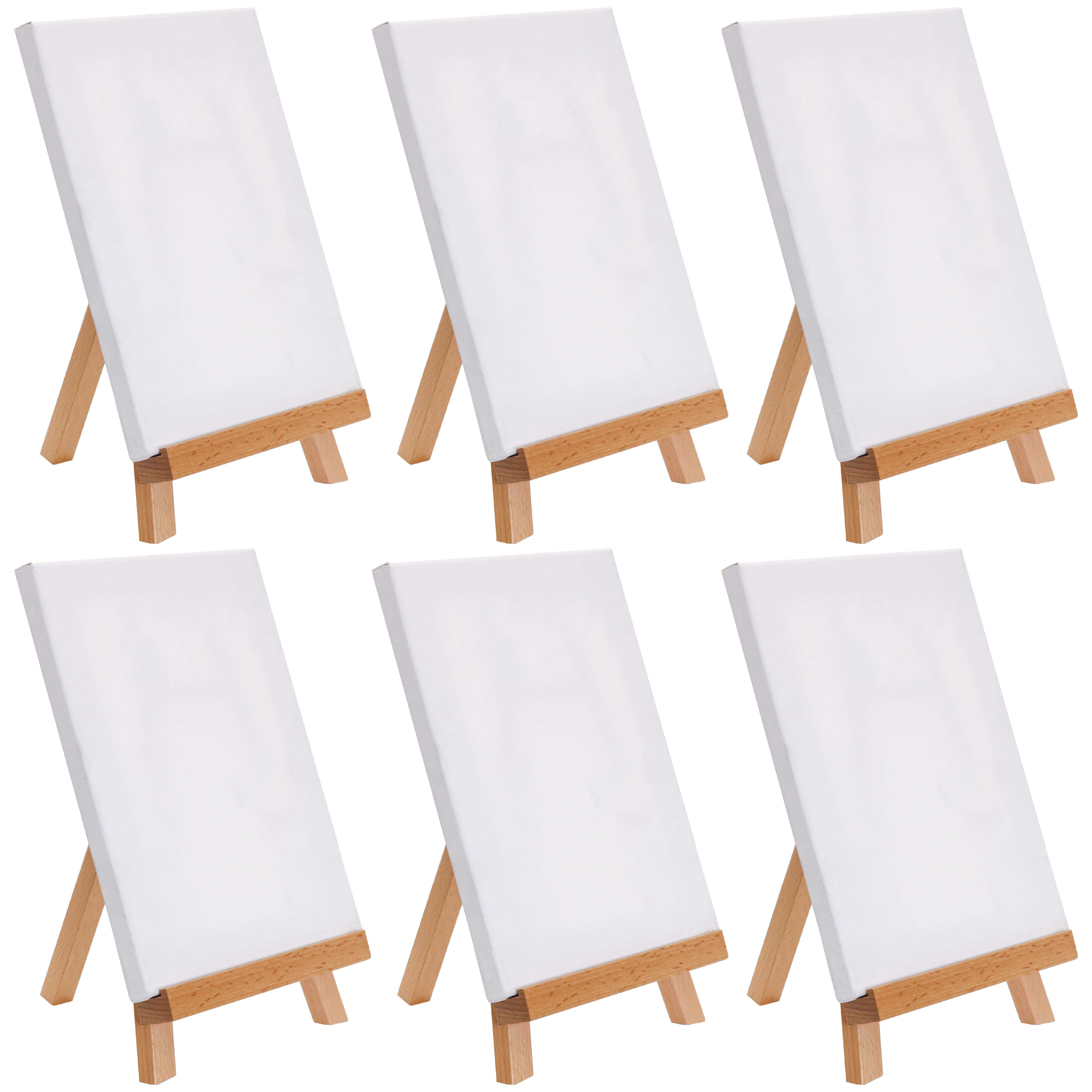 U.S. Art Supply 8" x 8" Stretched Canvas with 10.5" Tabletop Display