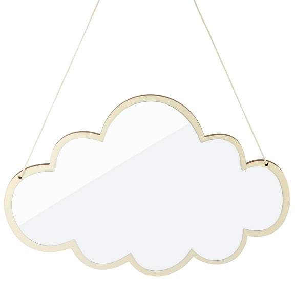 Masteelf Hanging Wall Cloud Mirror Decor Hanging Mirror with Chain for Bathroom Bedroom Living Room