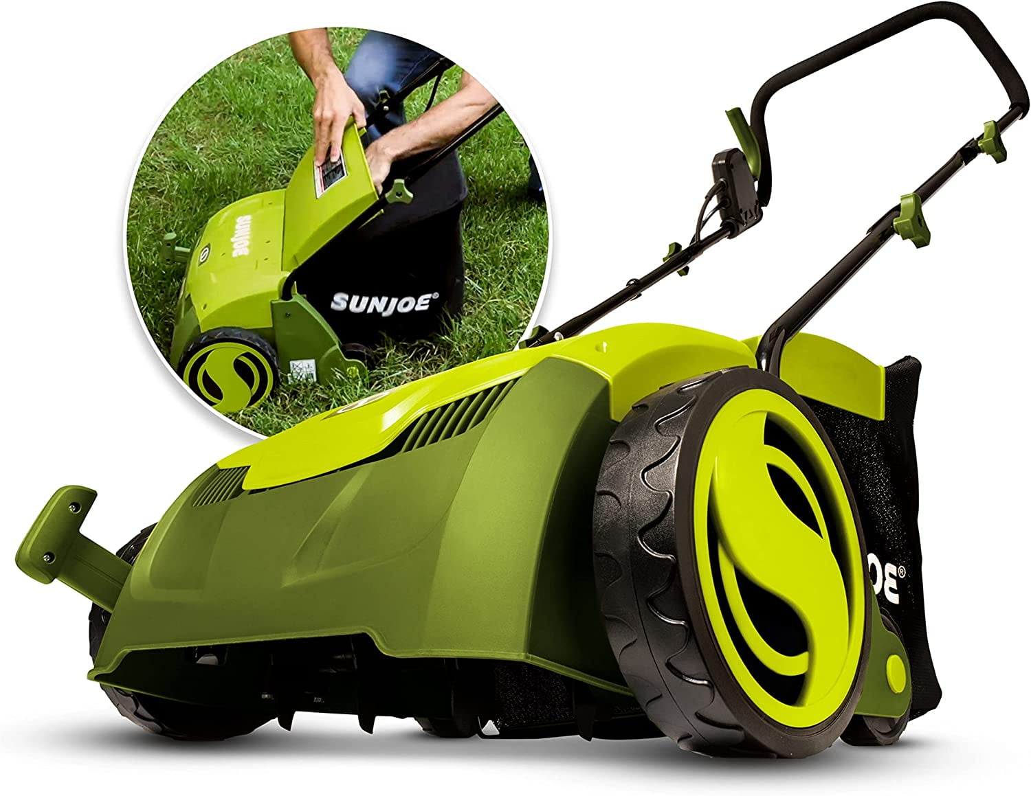 Sun Joe AJ805E 15Inch 13Amp Electric Dethatcher and Scarifier w