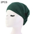 thumbnail image 4 of Jiaroswwei 2Pcs Solid Color Headband Anti Slip Buttons Head Wraps Nurse Doctor Kerchief Hat, 4 of 7