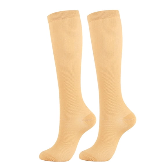 JJHGVB Compression Socks socks for women Knee-High Socks wide-leg compression socks Calf Socks long socks Wide-Cut Compression Socks long Silk Stocking LightWeight Thin Socks Beige L