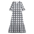 thumbnail image 2 of Atogsazn Girl's Summer Plaid Maxi Dress Kids Casual Flowy Ruffle Short Sleeve Dresses Tiered Sundress White 11-12 Years Fashion, 2 of 6