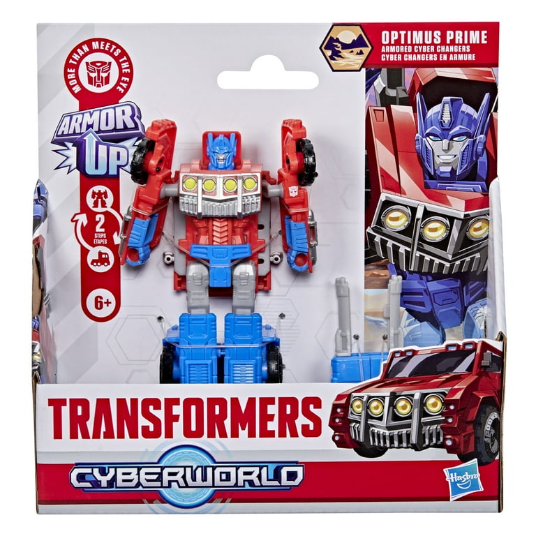 Transformers CYBERWORLD Armored Cyber Changers Optimus Prime 6+