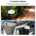 thumbnail image 4 of Solar Wall Lights Outdoor, Waterproof 2-in-1 Garden Lights with Dual Panels, 2 Modes IP67 Wall/Stake Lights for Yard, Fence, Patio, Pathway - Auto On/Off, 4 of 8