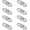 Silver, variant on 8pcs Anti Theft Zipper Clips Double Opening Small Carabiner Clips Zinc Alloy Zipper Pull Replacement for Travel, Commuting and Camping (Sliver)