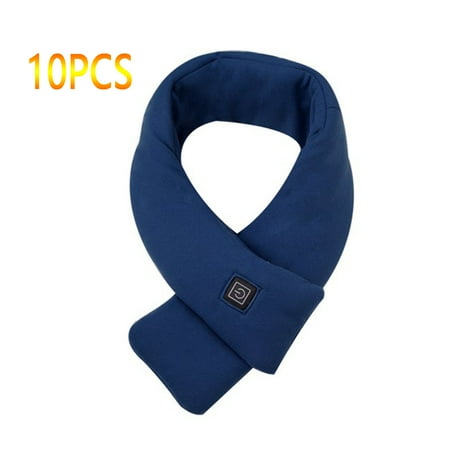 

10PC Winter Scarf Neck Warmer Rechargeable Heated Scarf Heated Neck Wrap Scarf Warm Soft Scarves for Men Women