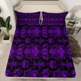 thumbnail image 2 of Castle Fairy Teenagers Boho Damask Bed Sheets,Hippie Traditional Flower King Sheets, 2 of 7