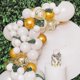 thumbnail image 3 of Gold Birthday Balloon, 60 Pieces Gold Confetti Helium Balloons, White Gold Balloon, Metallic Balloon, 3 of 3