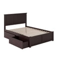 thumbnail image 3 of Madison Full Wood Platform Bed with Footboard and Storage Drawers in Espresso, 3 of 8