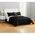 thumbnail image 4 of Mainstays 11-Piece Bed in a Bag Comforter Set with Sheets, Black Satin, Full, Unisex, 4 of 12