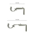 thumbnail image 5 of (2 pack) Better Homes & Gardens 3/4" to 1" Adjustable Curtain Rod Brackets Nickel, 2 count, 5 of 8