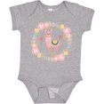thumbnail image 3 of Inktastic Llama Rose Flower Wreath Girls Baby Bodysuit, 3 of 5