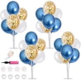 thumbnail image 2 of TONIFUL Kit de soporte para globos de centro de mesa que incluye globos de confeti de látex azul con bomba de globo, perfecto para decoraciones de mesa de cumpleaños, bodas, graduaciones, baby shower,, 2 of 4