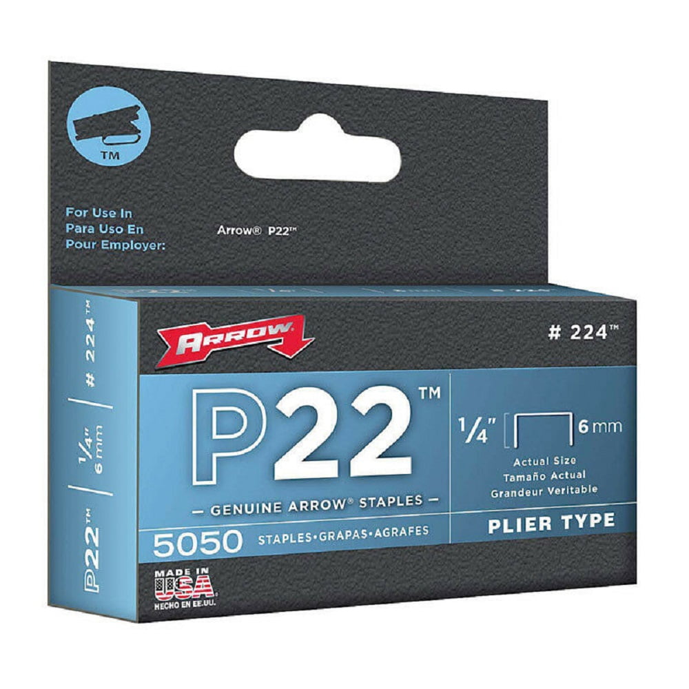 Arrow Fastener 224 Genuine P22 1//4-Inch Staples 1 pk 5,050-Pack