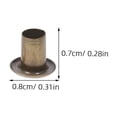 thumbnail image 2 of Hemobllo 100 Sets Antique Brass Brown Metal Grommets Eyelets for Clothes and Bags, Hollow Rivets, Easy to Install and, 2 of 8
