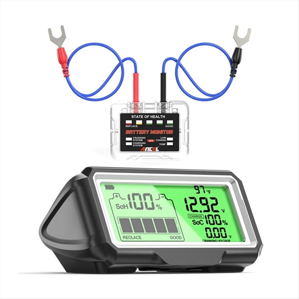 BM200 PRO LED Probador de Batería para 12V Monitor de Batería Pantalla Batería Salud SOC Probador Analizador Probador de Carga Herramientas