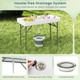 thumbnail image 6 of Costway 4 Foot Ice Cooler Folding Table Outdoor Portable Ice Bin Table with Large Sink, 6 of 10