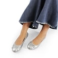 thumbnail image 2 of DREAM PAIRS Women's Flats Scrunch Foldable Ballet Flats Bowknot Round Toe Light Weight Slip-On Dress Shoes Wide Width, 2 of 9