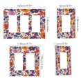 thumbnail image 2 of Yayeee Rocker Switch Wall Plate 3-Gang 6.5"x4.6" Home Decorative Outlet Cover, Colorful Flowers Pattern, 2 of 6