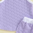 thumbnail image 6 of Karoyedx Girl Summer Clothes Newborn Girl Clothes Baby Summer Outfit Fly Sleeve Ruffle Tank Tops Matching Cute Shorts Outfits Set Purple Size,3-4 Years, 6 of 7