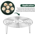 thumbnail image 3 of Triani 6 inch Tall Steam Rack Stand, Steamer Insert Cooking Stand Stainless Steel Insert Rack Round Cake Rack, Silver Heavy Duty Stainless Steel Multifunction Basket, Pressure Cooker Rack, 3 of 8