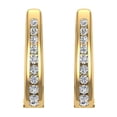 thumbnail image 3 of 23 mm Long Channel Set Diamond Hoop Earrings Click Lock Setting 0.95 CTW 14k Gold, 3 of 4