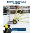 thumbnail image 4 of Twister.CK Pelle à Neige avec Roues, Pousse-Neige à Double Tige Robuste avec Lame en Métal 29"L X 19.8"H, Poignée à Angle et Hauteur Réglables pour Entrée Trottoir Cour, Jaune, 4 of 7