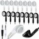 thumbnail image 1 of wonima11 100 Pack Earbuds Bulk Kids Earphones for Classroom, Student Wired Earbuds Headphones Without Mic, Earphones Bulk for Kids Adults School Library Laptop, Individually Bagged(Black White), 1 of 1
