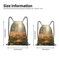 thumbnail image 2 of Xecao Butterflies In Flower Field Pattern Sports Drawstring Backpack - String Swim Gym Bag with Wet Proof Pocket for Women&Men-Small, 2 of 6