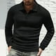 thumbnail image 1 of pstuiky manga larga para hombre, Blusa/camiseta informal de manga larga con cuello vuelto y botones para hombre, color liso tops de invierno para hombre m, 1 of 9