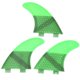 thumbnail image 5 of Juego de 3 aletas de fibra de vidrio verde para tabla de surf G3/G5 para surf y stand up paddle, 5 of 8