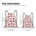 thumbnail image 2 of Xecao Hand Drawn Watermelon Pattern Sports Drawstring Backpack - String Swim Gym Bag with Wet Proof Pocket for Women&Men-Small, 2 of 6