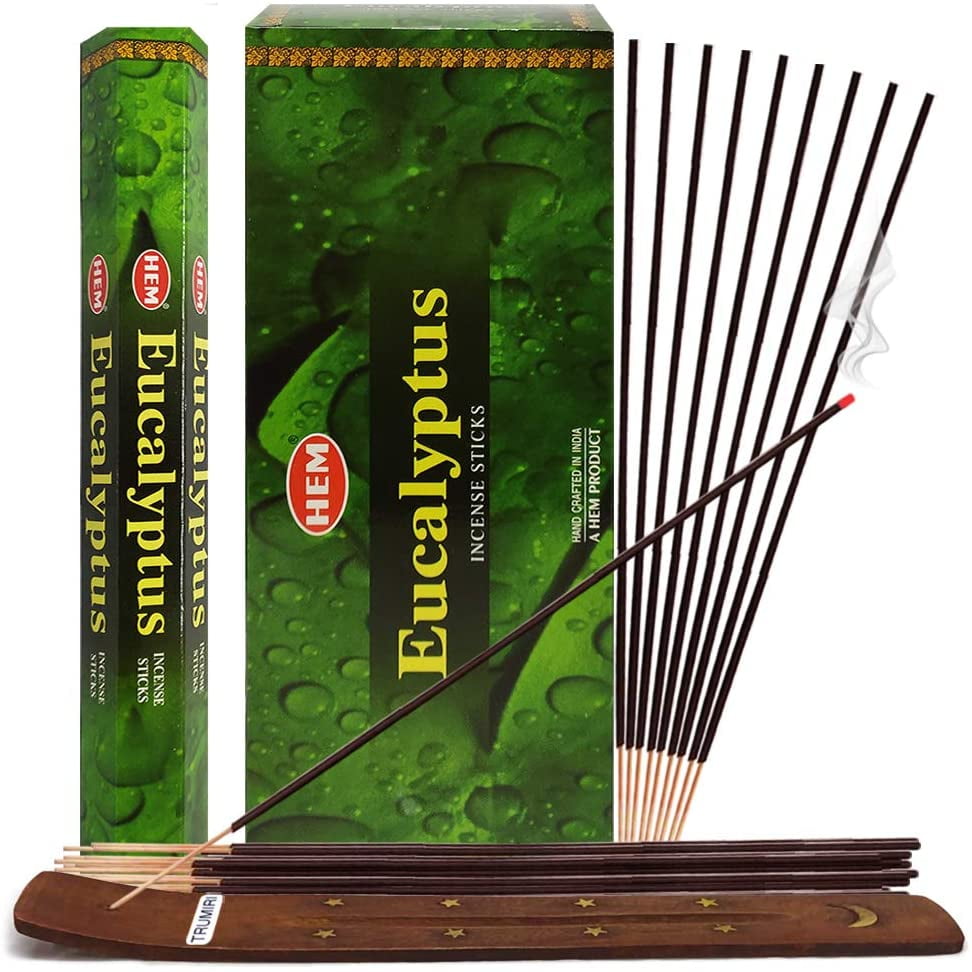 Eucalyptus Incense Sticks And Incense Stick Holder Bundle Insence