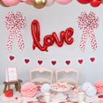 thumbnail image 3 of Valentine's Day Bows 2 Pcs Valentine's Day Wreath Bow with Red White Checkered Heart Printed Gift Bow Tree Topper for Valentine's Day Mother's Day Wedding Holiday Front Door Home Decoration, 3 of 4